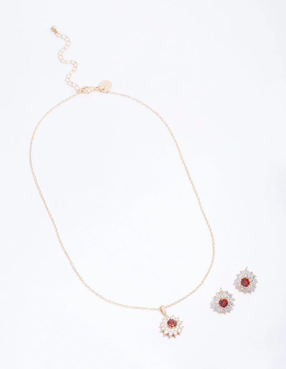 Gold Cubic Zirconia Daisy Jewellery Set - Image 2