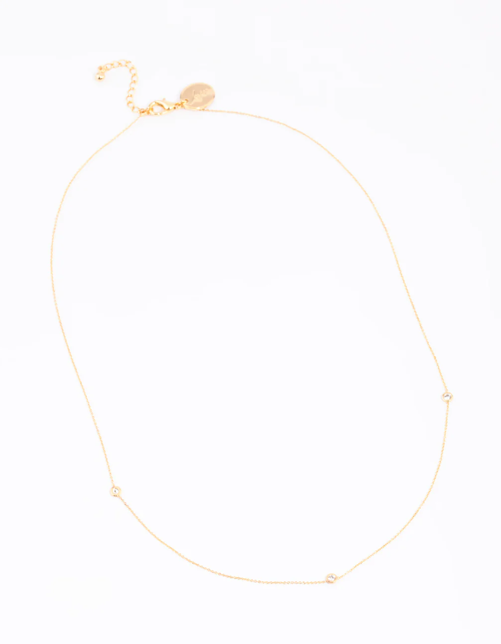 Gold Plated Brass Cubic Zirconia Fine Necklace - Image 3
