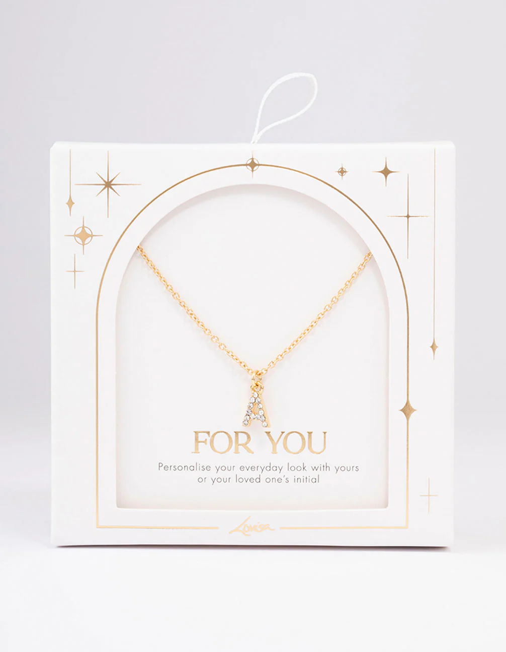 Gold Plated Letter A Pendant Necklace - Image 3