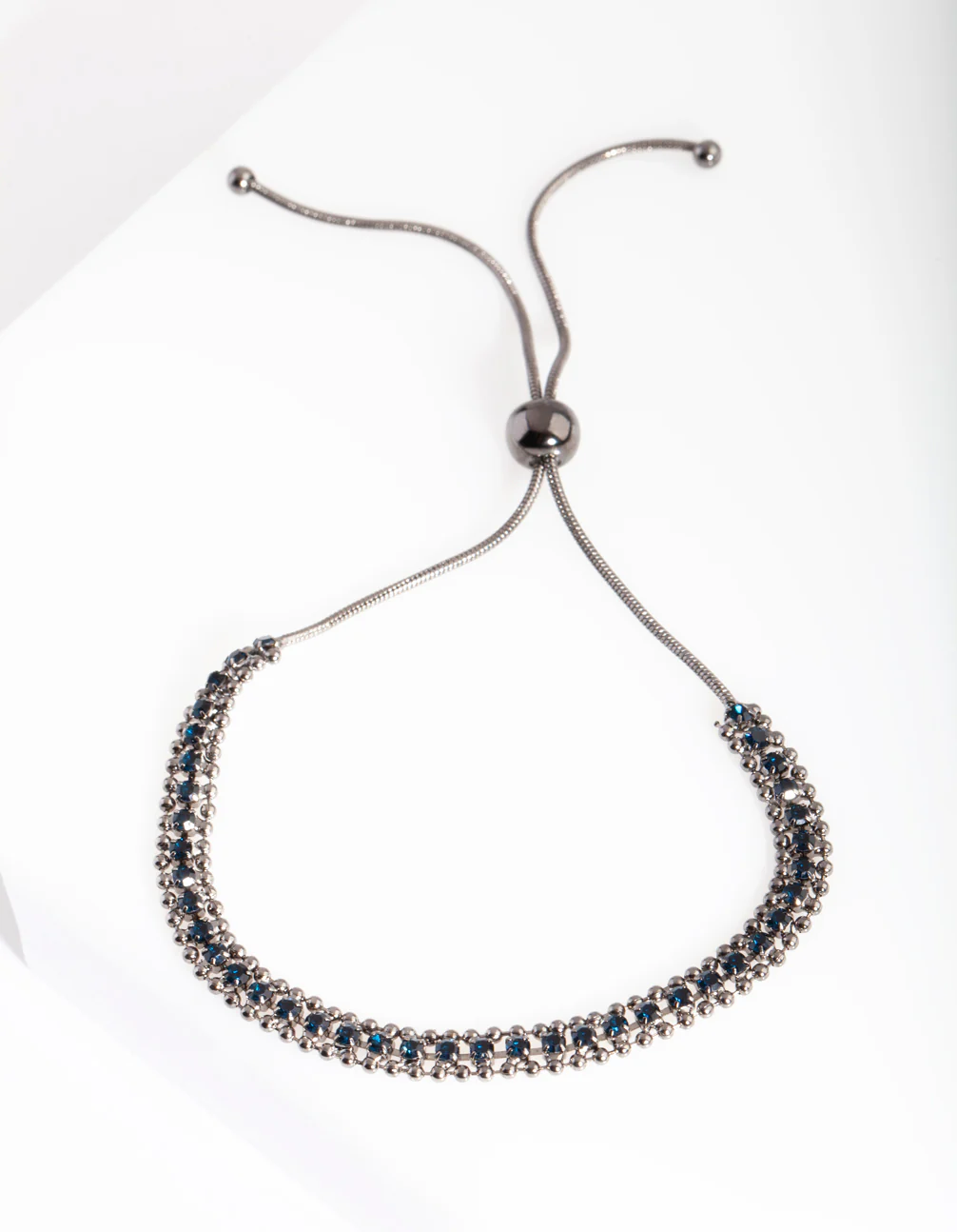Gunmetal Crystal Toggle Bracelet - Image 2