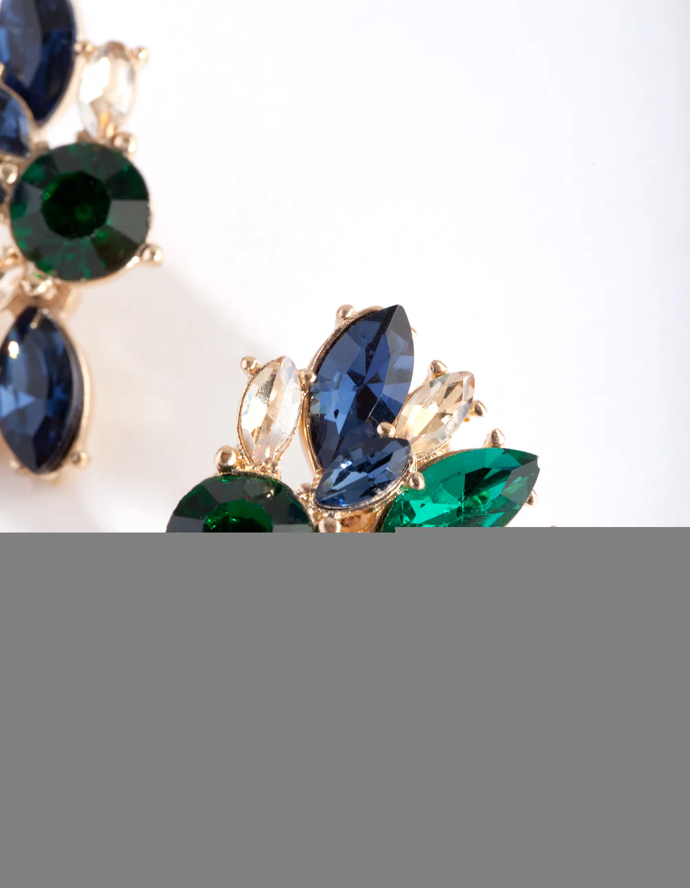 Gold Mixed Diamante Earrings - Image 2