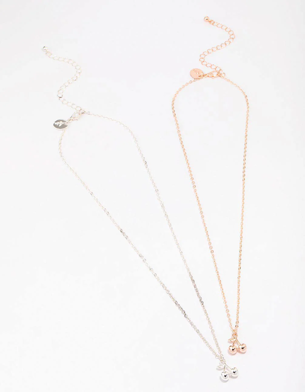 Mixed Metal Cherry Pendant Necklace Pack - Image 2
