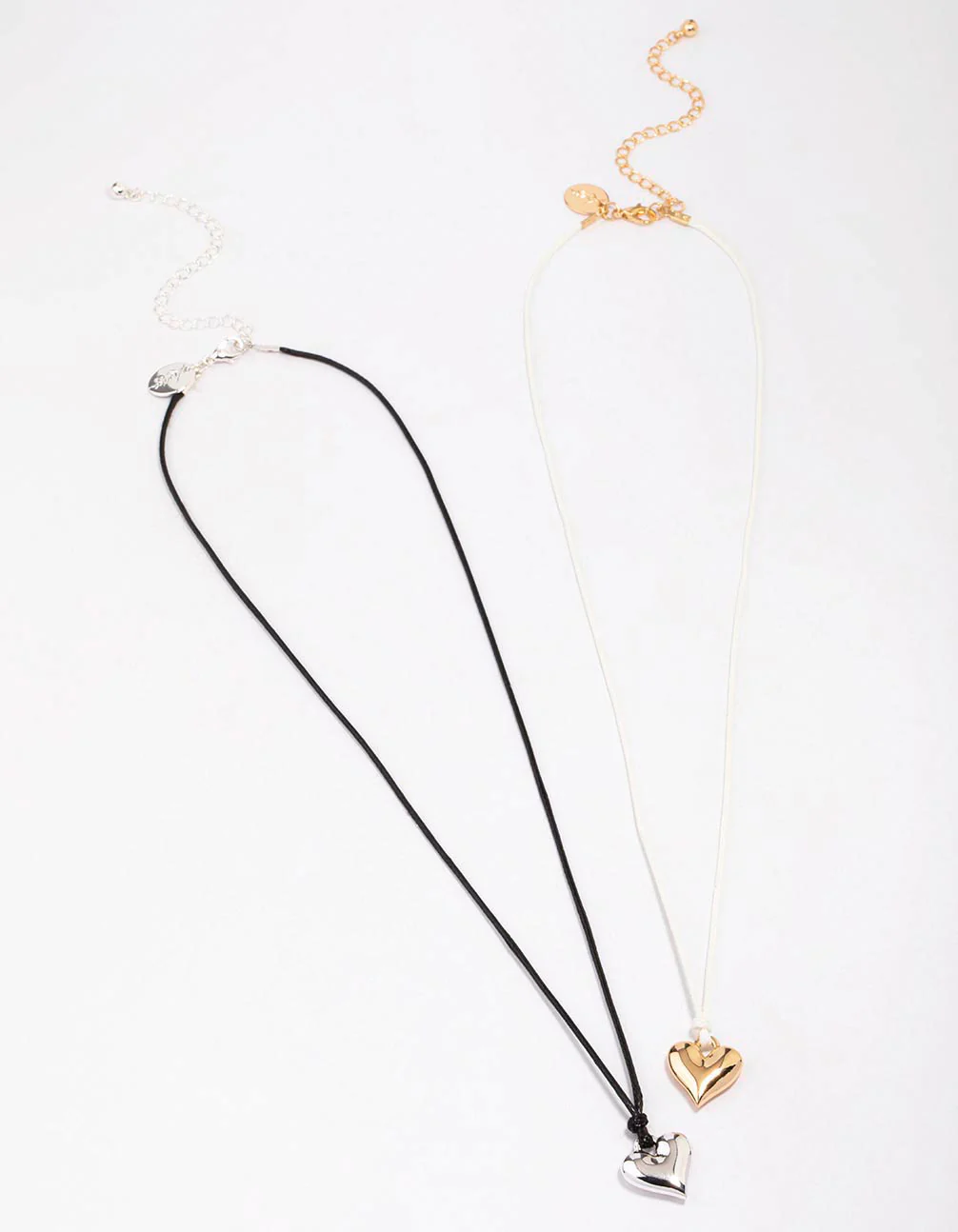 Mixed Metal Heart Cord Necklace Pack - Image 2