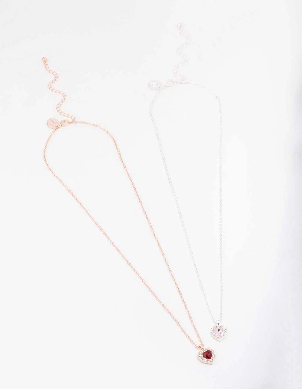 Mixed Metal Heart Halo Necklace Pack - Image 3