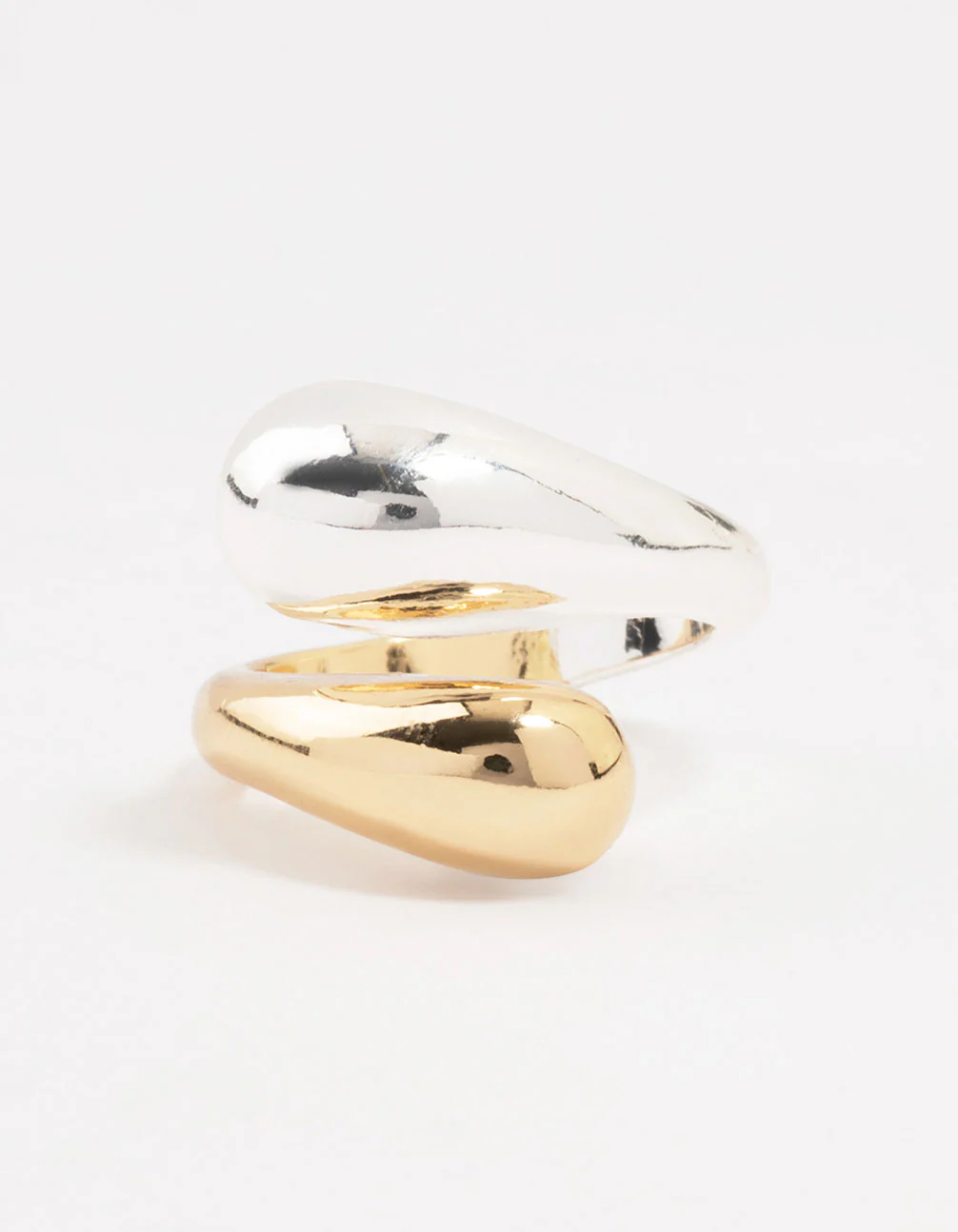 Mixed Metals Chunky Bubble Adjustable Ring - Image 2