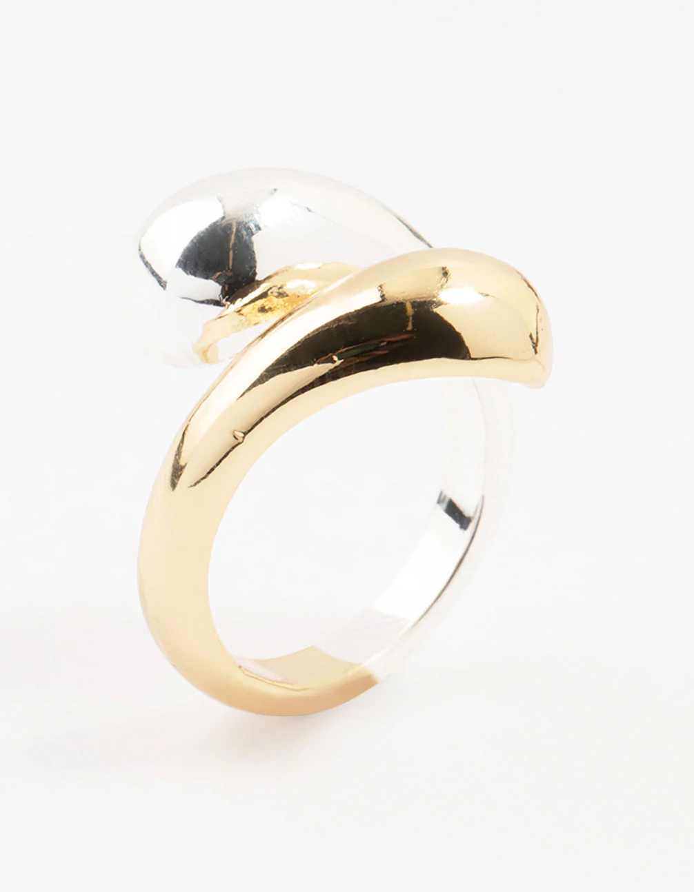 Mixed Metals Chunky Bubble Adjustable Ring - Image 3