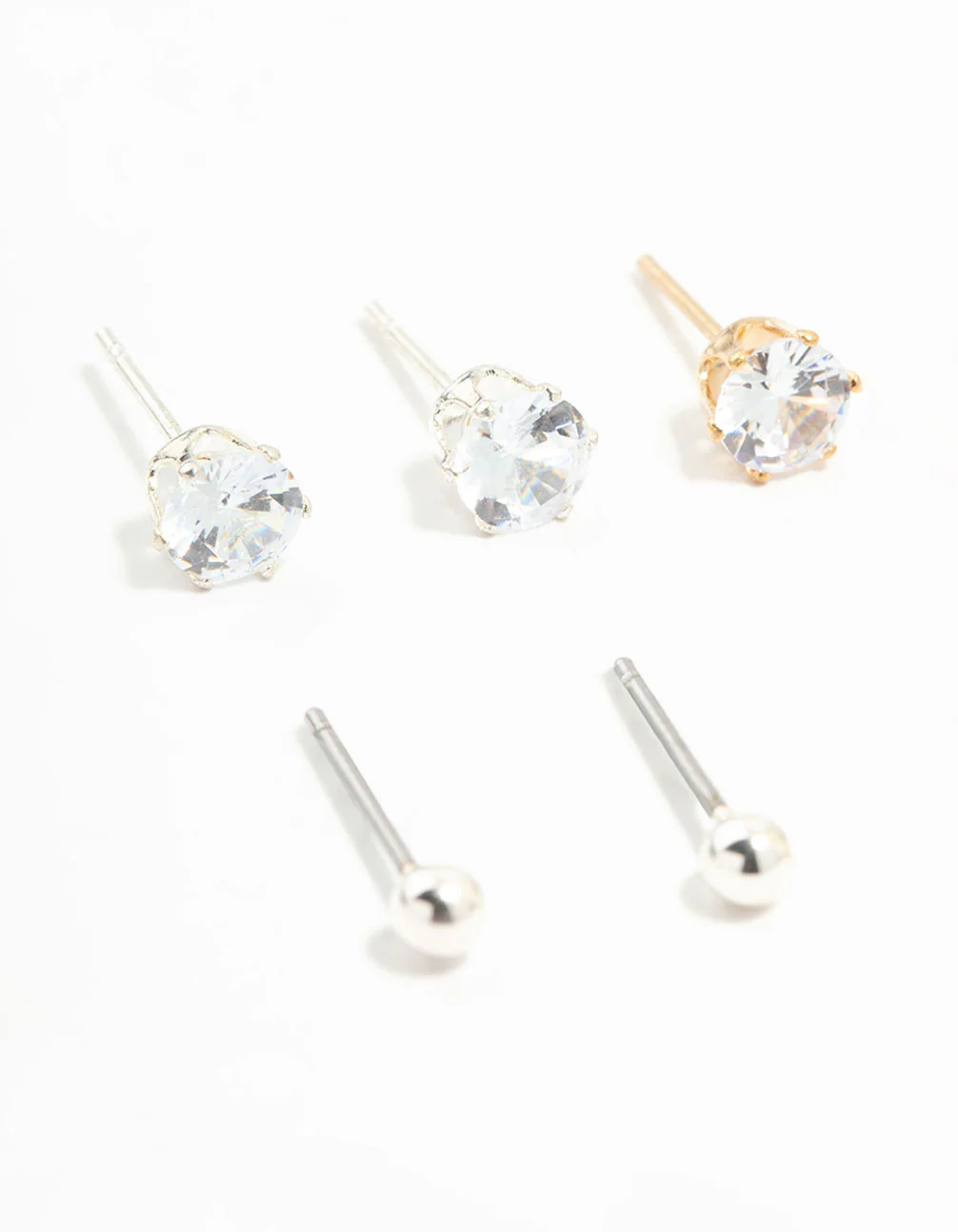 Mixed Metals Classic Stud Earrings 8-Pack - Image 2