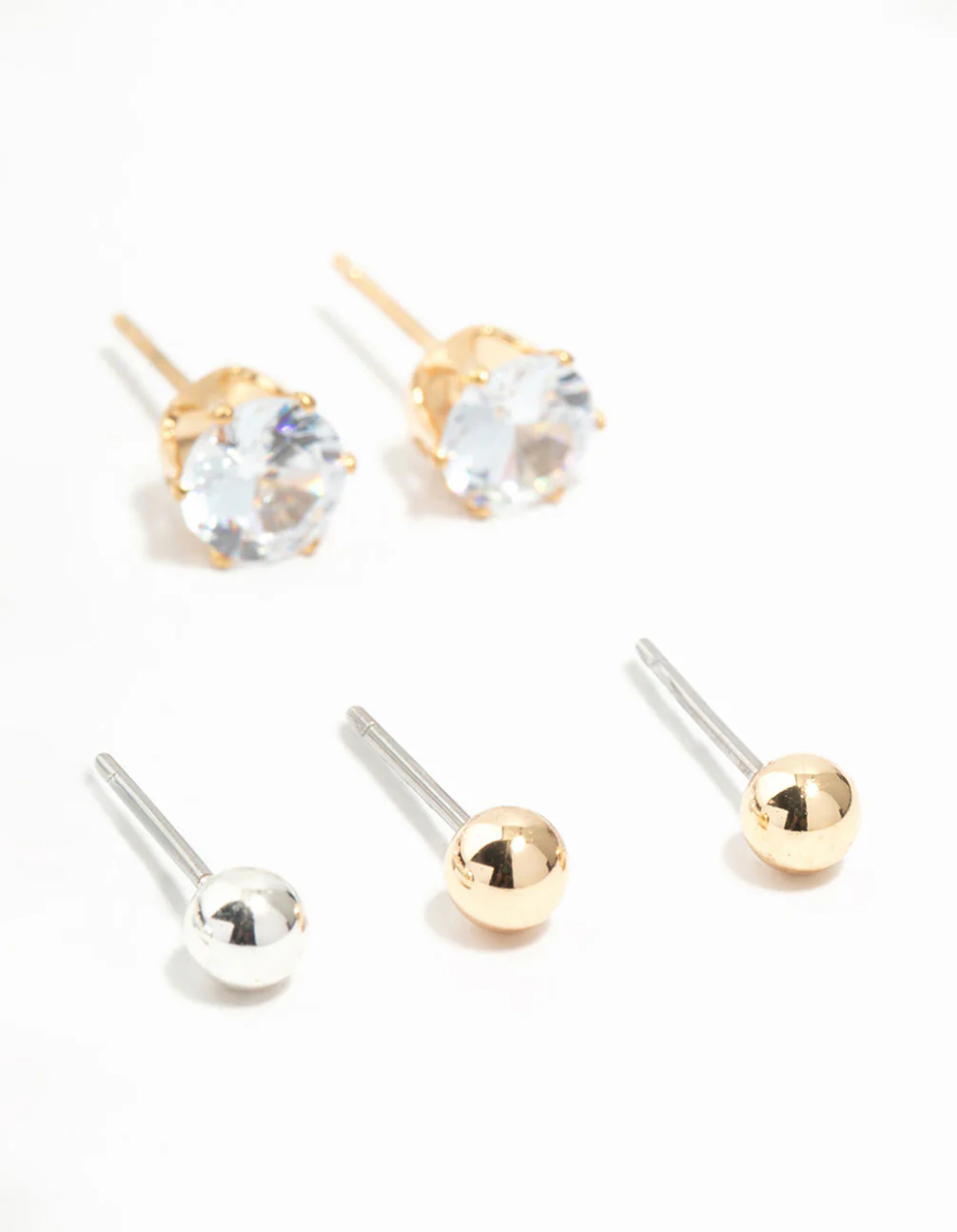 Mixed Metals Classic Stud Earrings 8-Pack - Image 3
