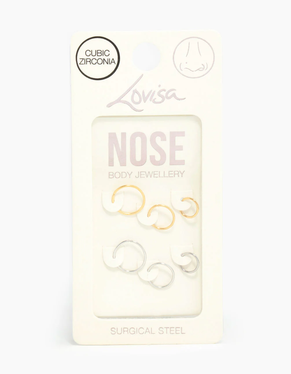 Mixed Metals Graduating Nose Rings 6-Pack - Image 3