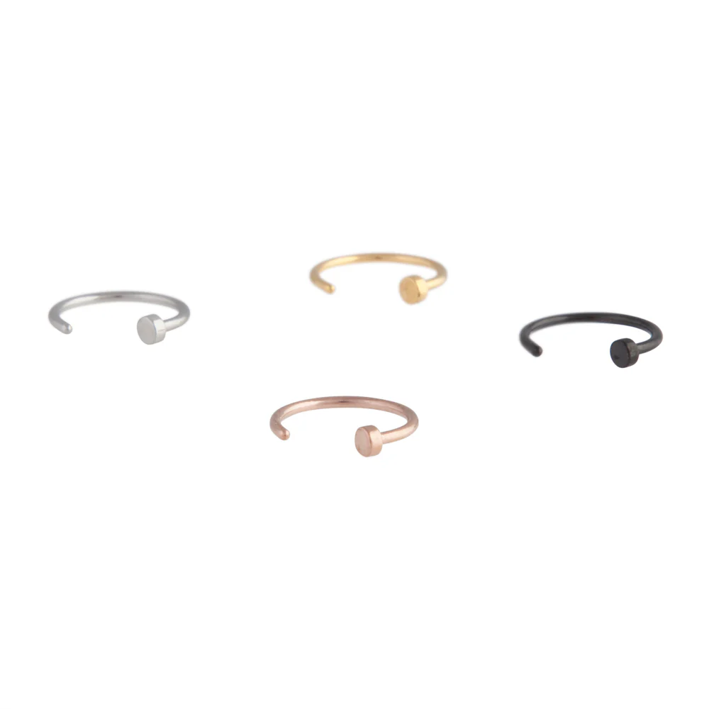 Mixed Metal Mini Nail Nose Ring 4-Pack - Image 2