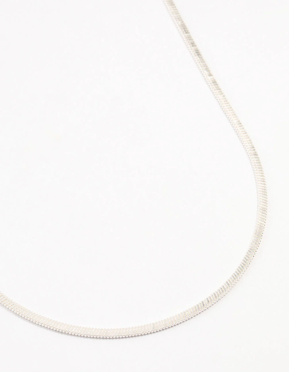 Silver Plated Clean Snake Chain Necklace