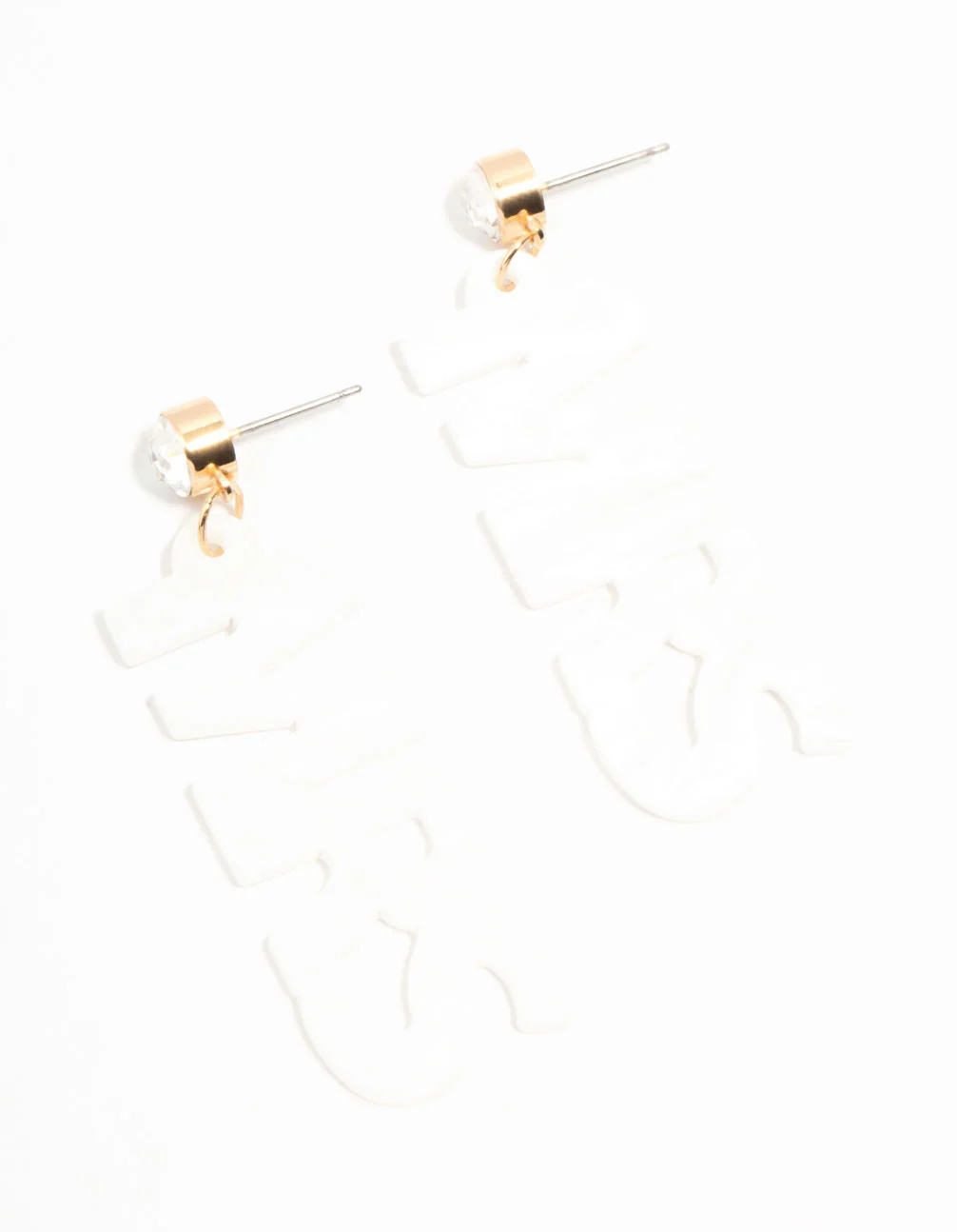 Mrs. Acrylic Bridal Drop Earrings