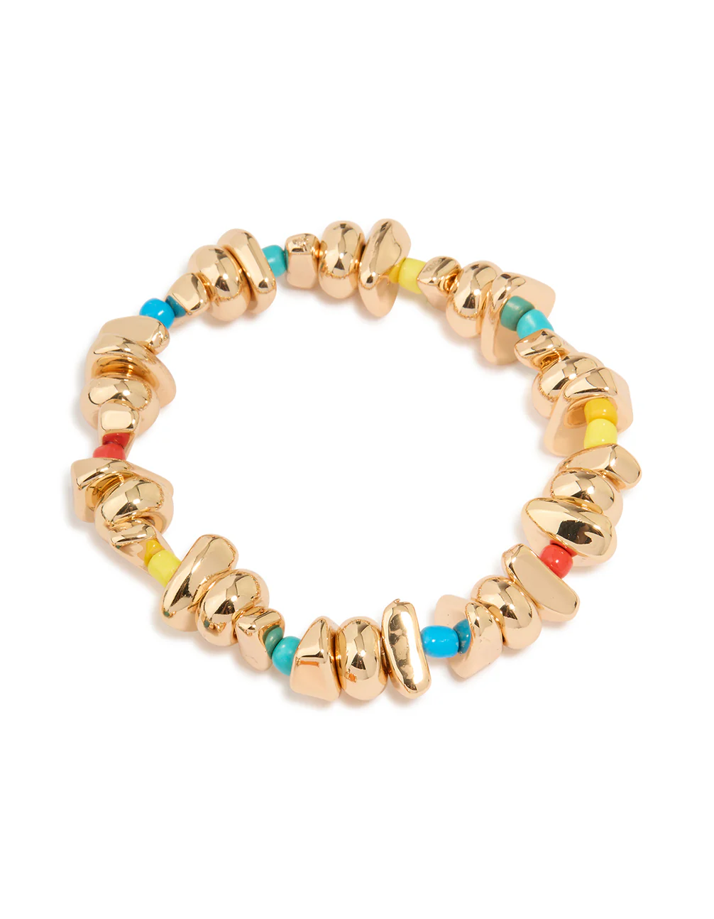 Multicoloured Chipped Beaded Stretch Bracelets 2-Pack - Image 5