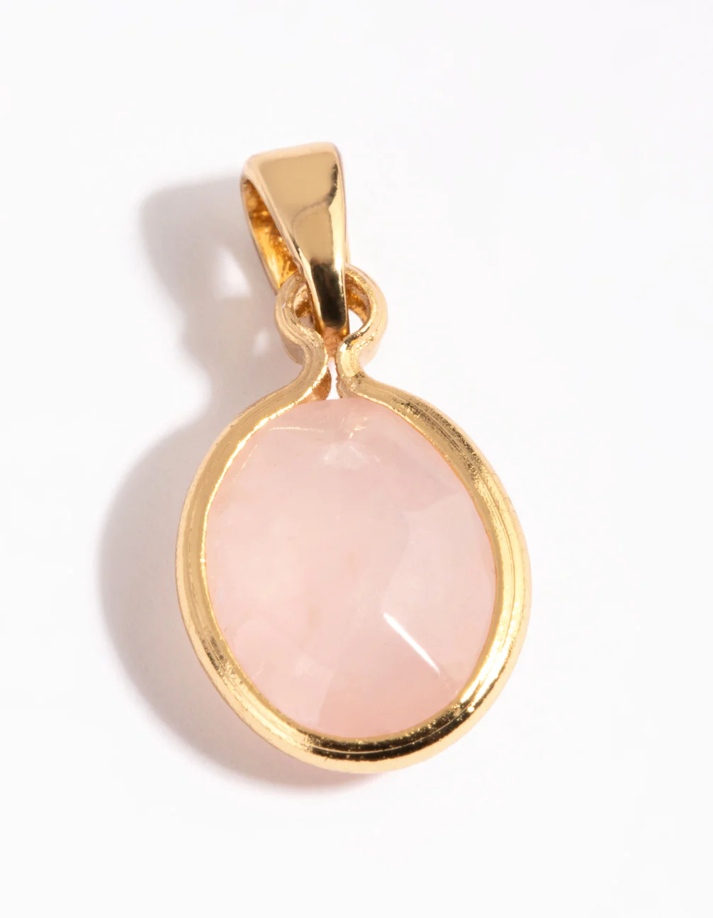 Gold Plated Rose Quartz Charm - Image 3
