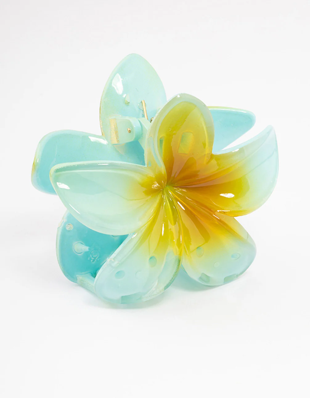 Blue Ombre Tropical Flower Claw Clip - Image 2