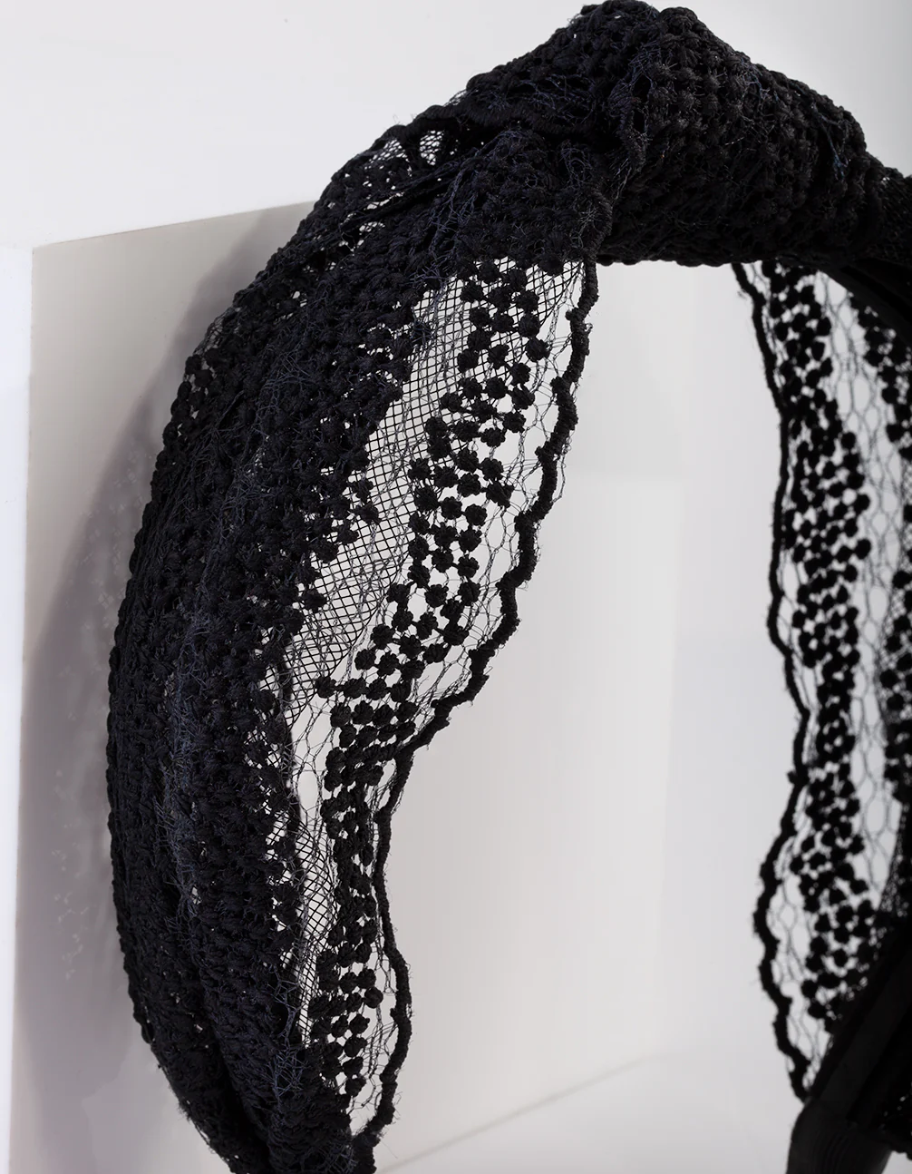 Black Lace Knot Headband - Image 4