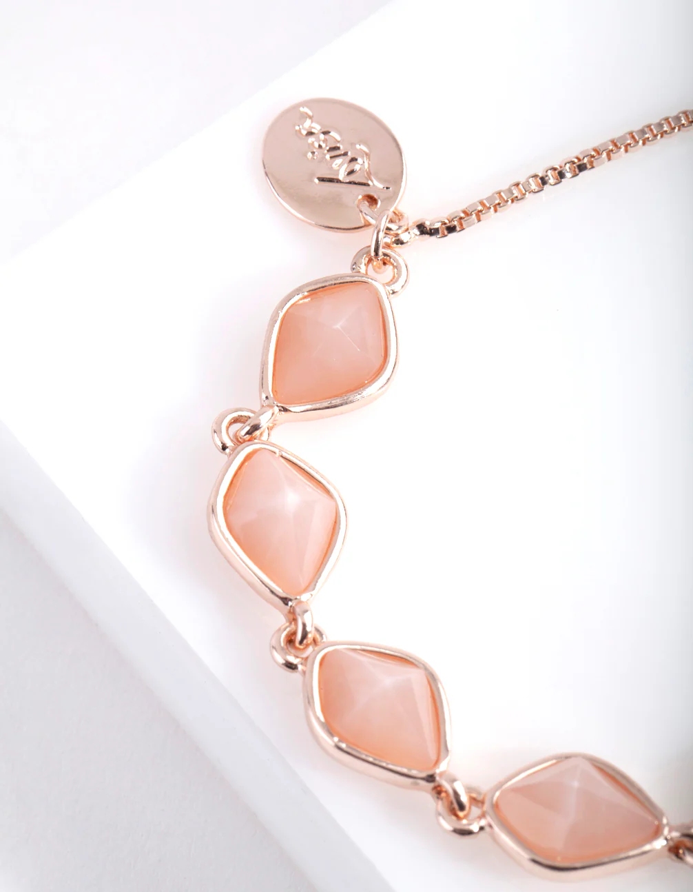 Rose Gold Organic Stonne Toggle Bracelet - Image 2