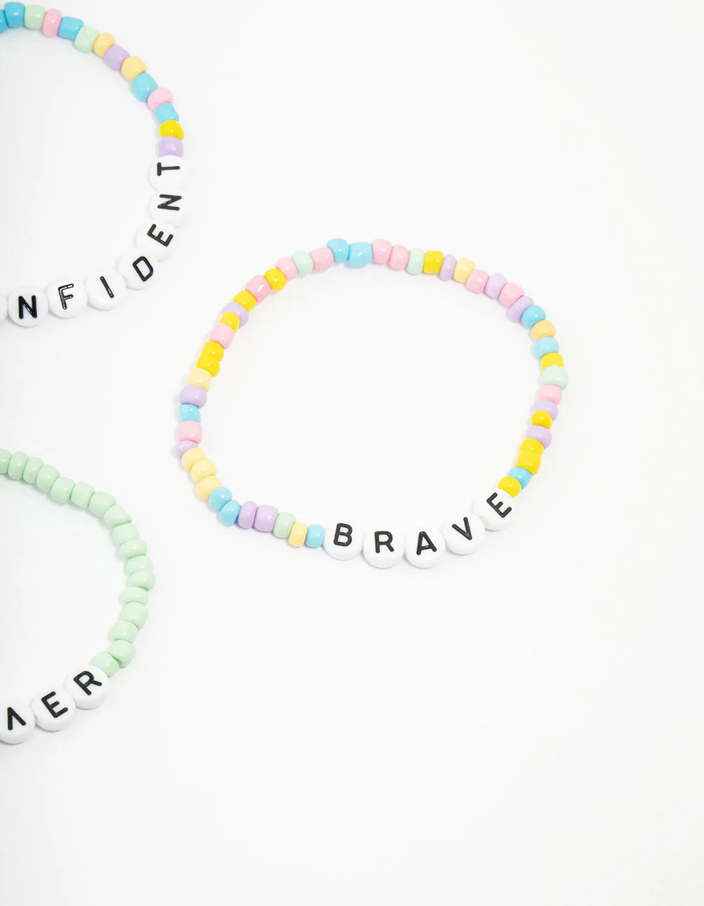 Pastel Beaded Brave Bracelet 5-Pack - Image 3