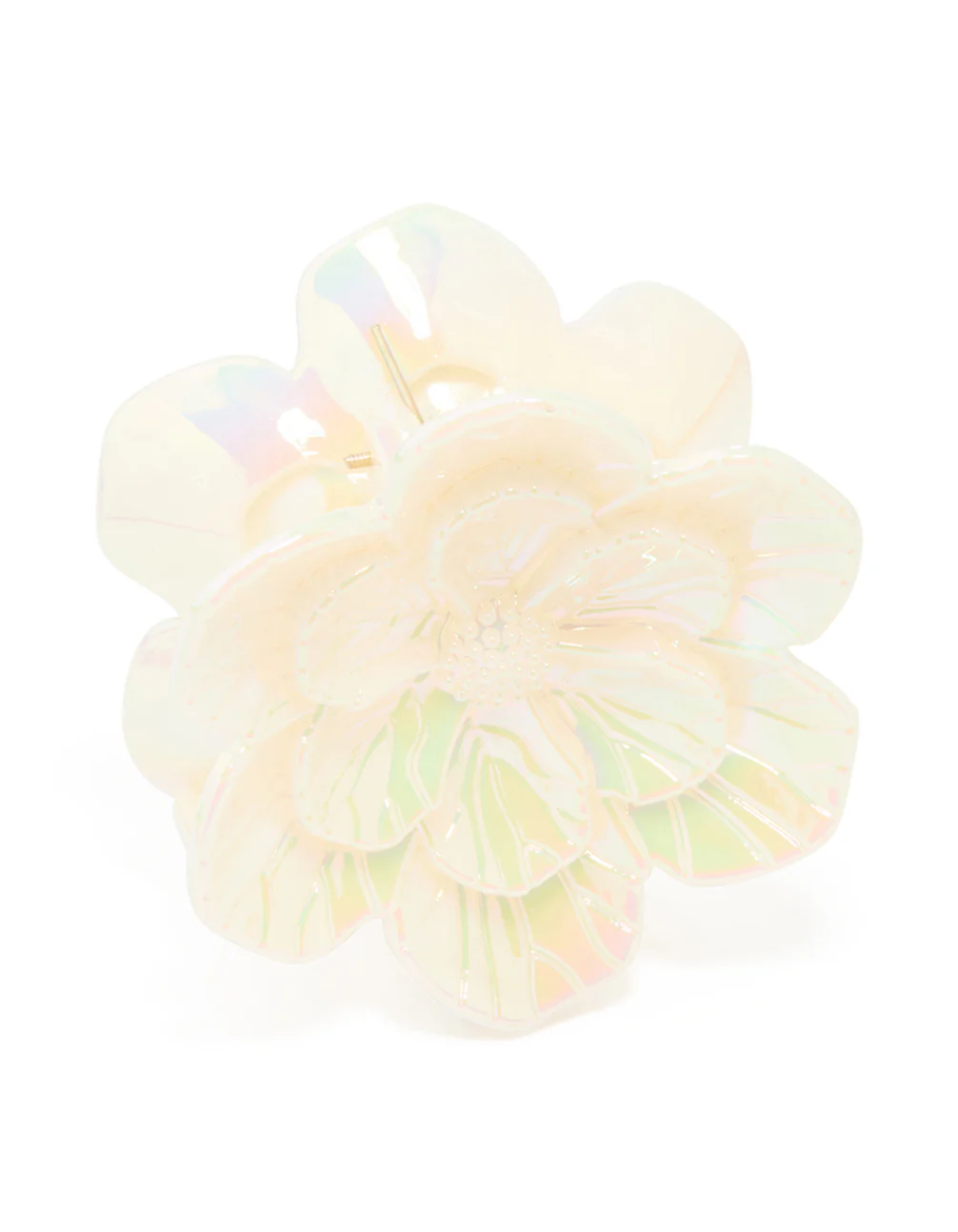 Pearlised Double Flower Claw Clip - Image 2