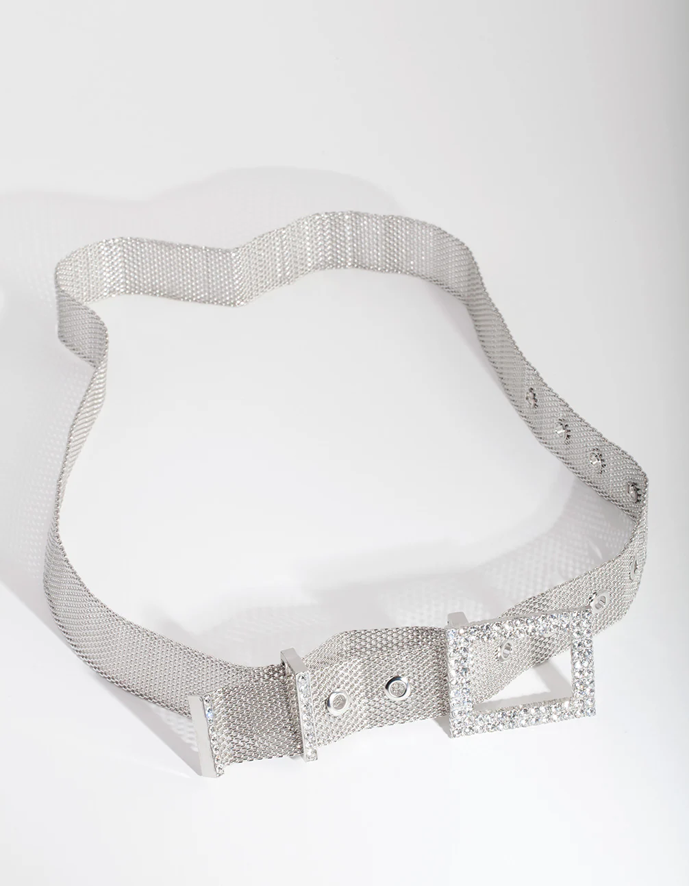 Silver Diamante Square Belt - Image 2