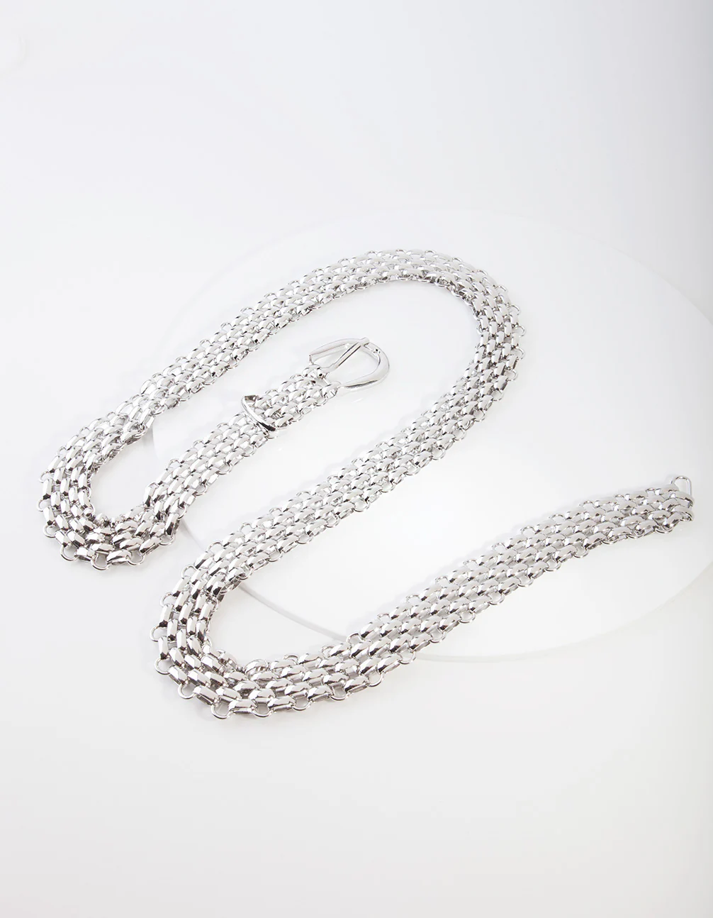 Silver Woven Chain Belt - Image 2