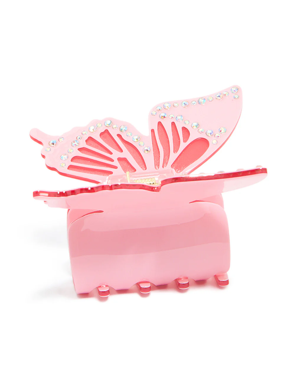 Pink Diamante Butterfly Claw Clip - Image 2