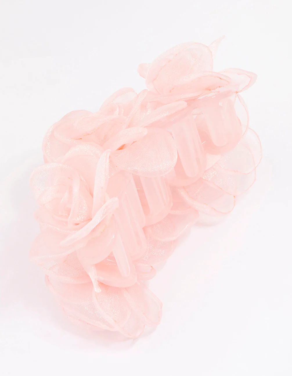 Pink Mixed Trio Flower Hair Claw Clip - Image 2