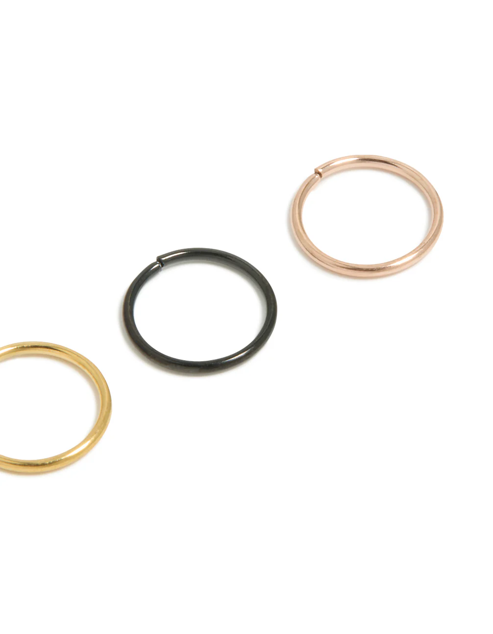 Plain Surgical Steel Nose Rings 4-Pack - Image 3