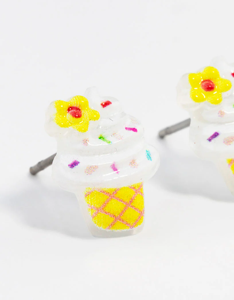 Ice cream Cone Stud Earrings - Image 2
