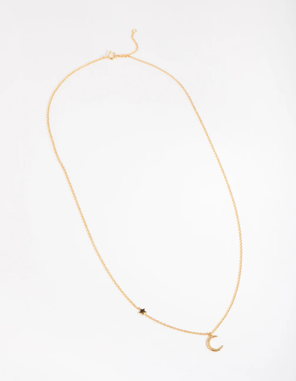 Gold Plated Sterling Silver Asymmetrical Celestial Necklace - Image 5