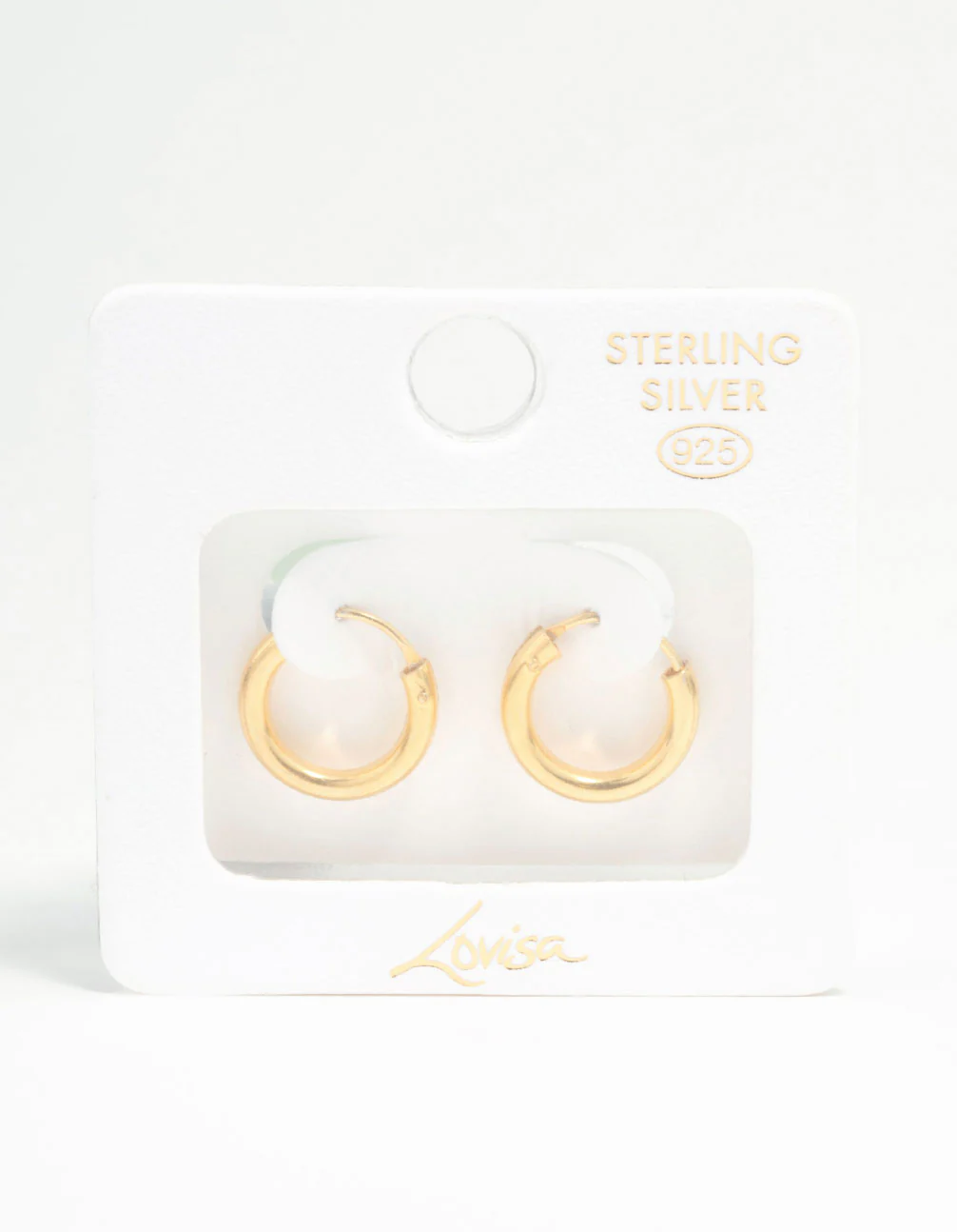 Gold Plated Sterling Silver Large Huggie Earrings - Image 7