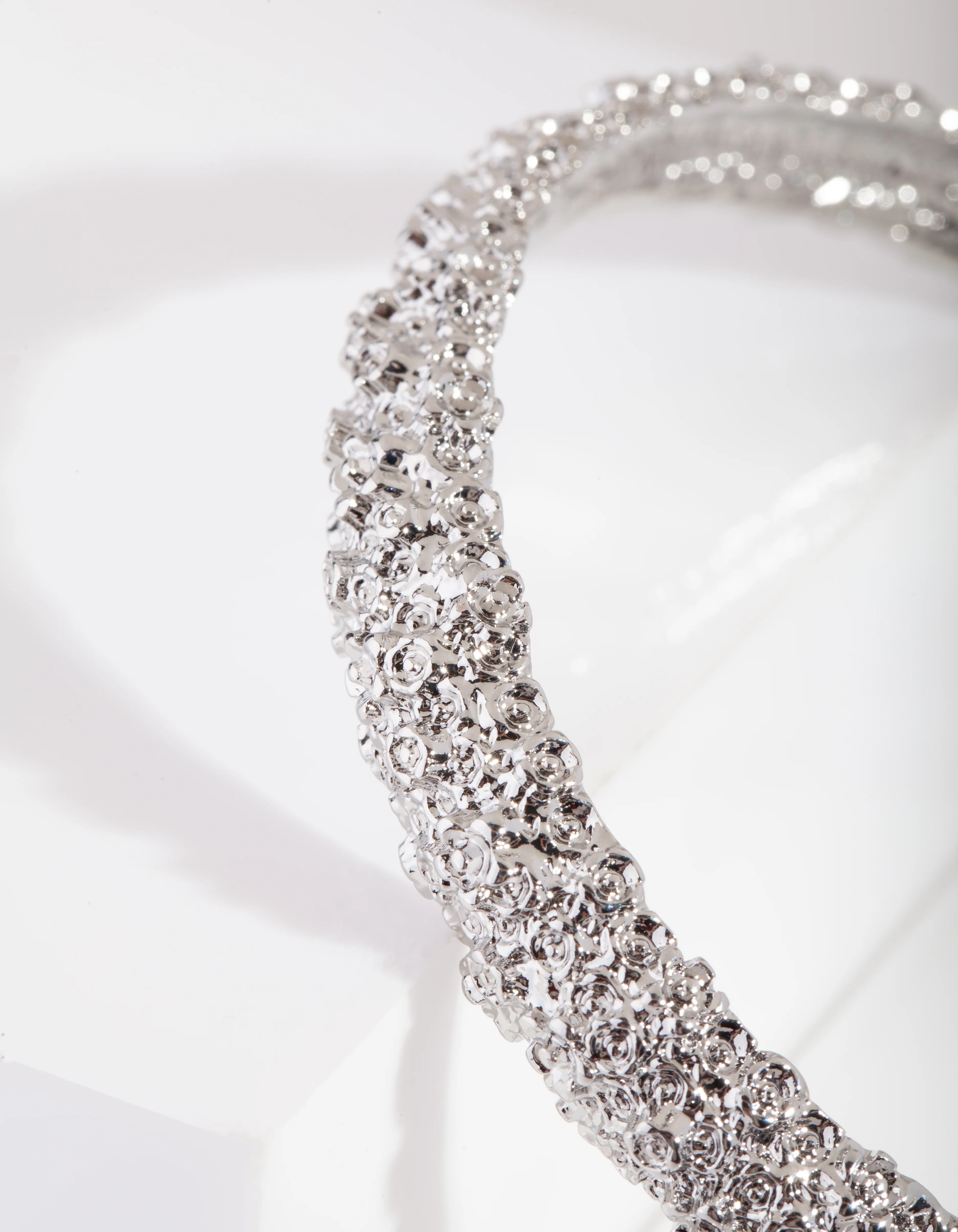 Silver Crater Bracelet - Image 3