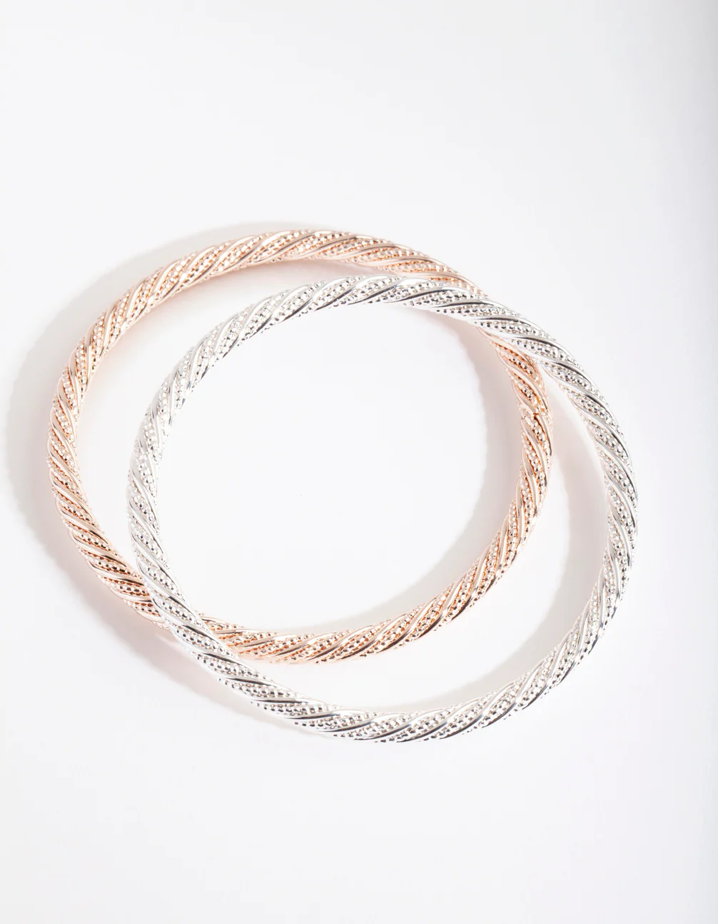 Mixed Metal Rope Bangle Pack - Image 2
