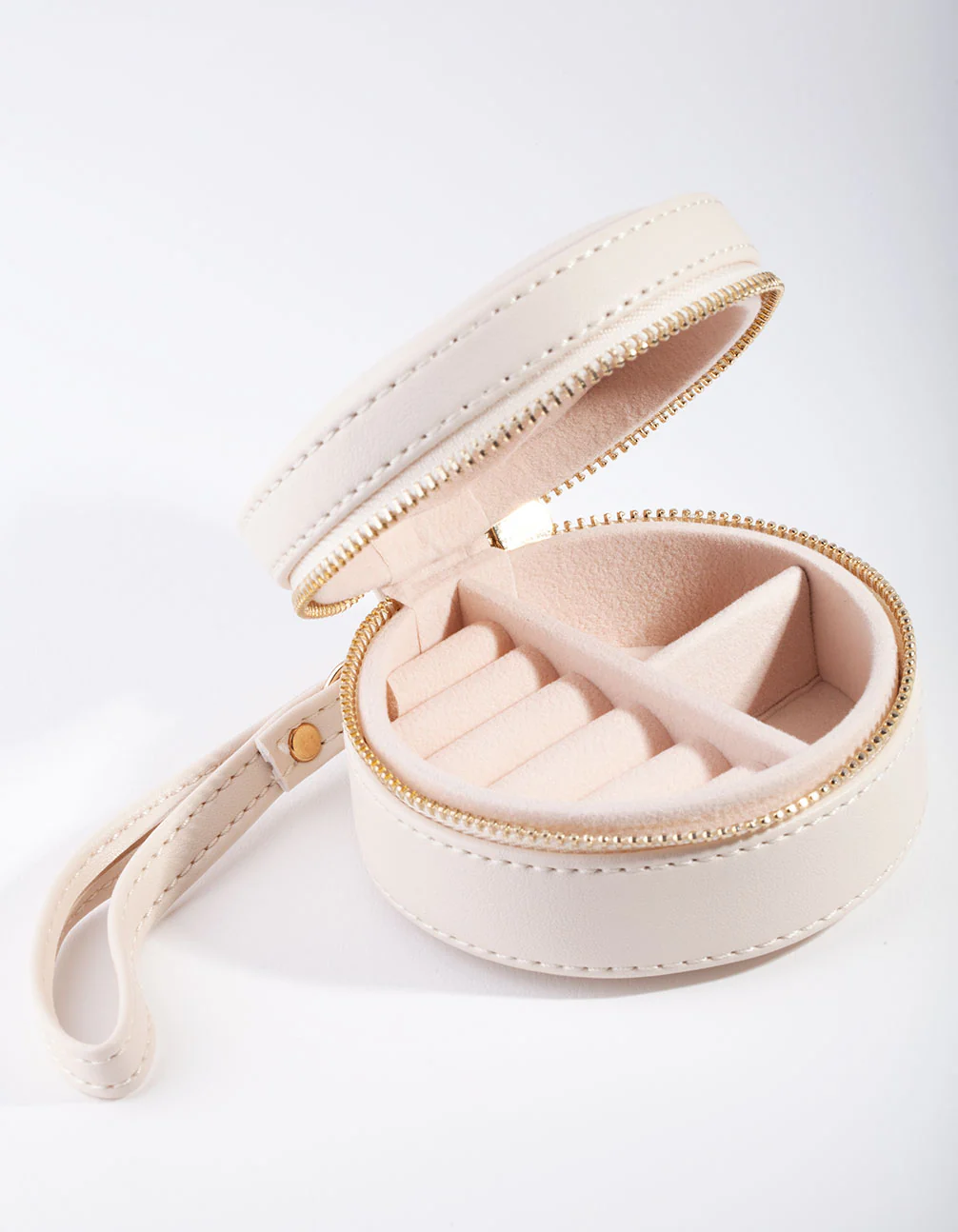 Beige Round Jewellery Box - Image 3
