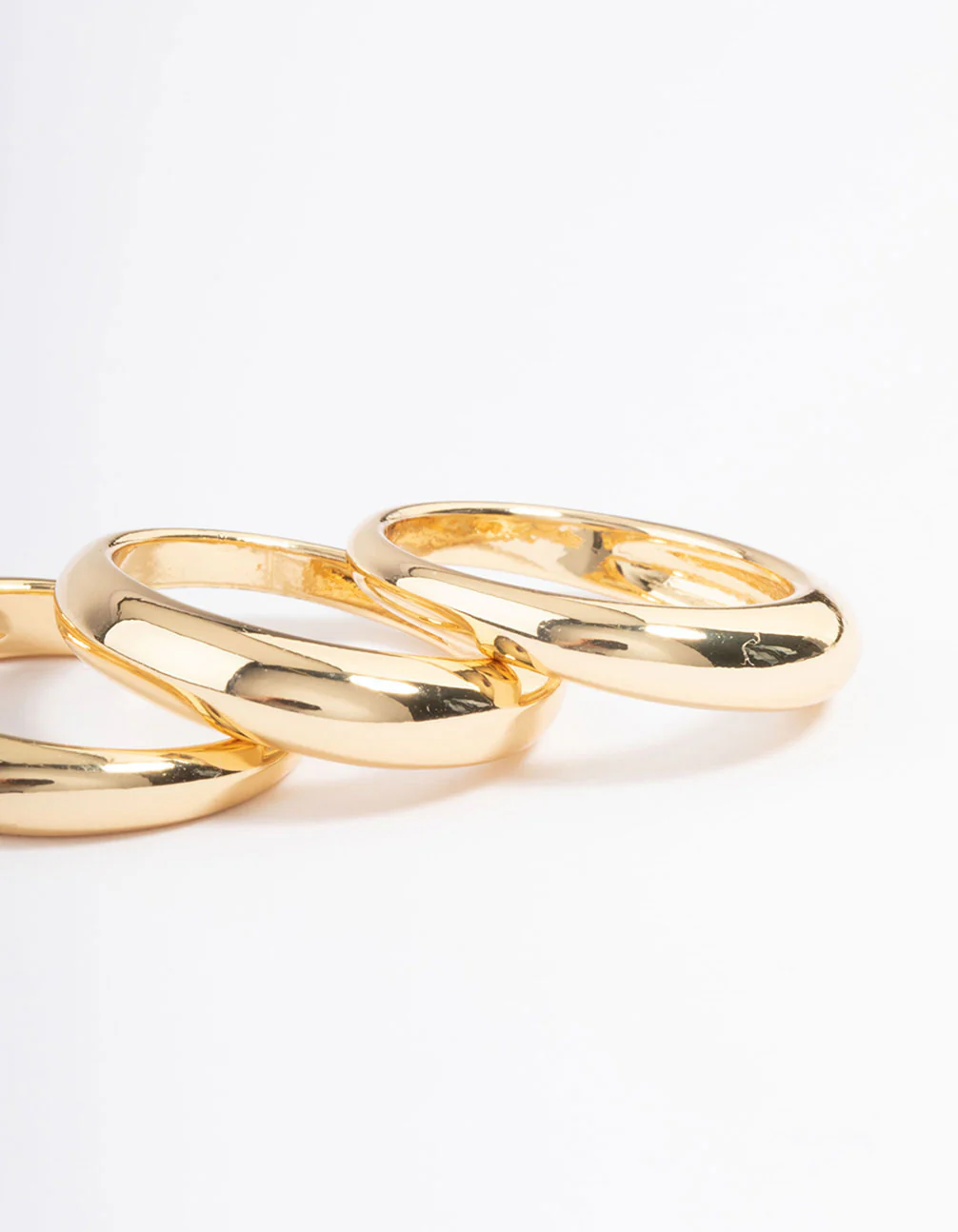 Gold Plated Medium Dome Ring Pack - Image 2