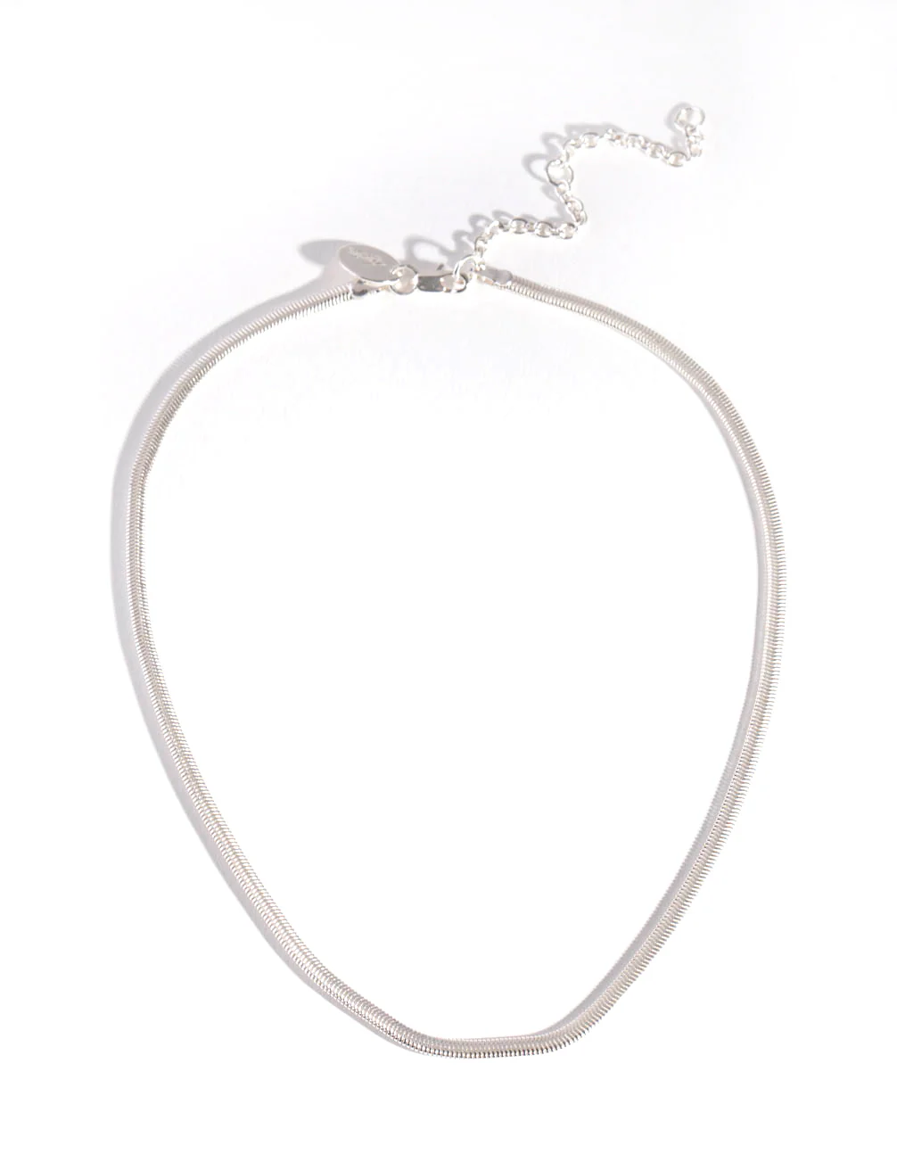 Silver Plated 35cm Flat Snake Necklace - Image 2