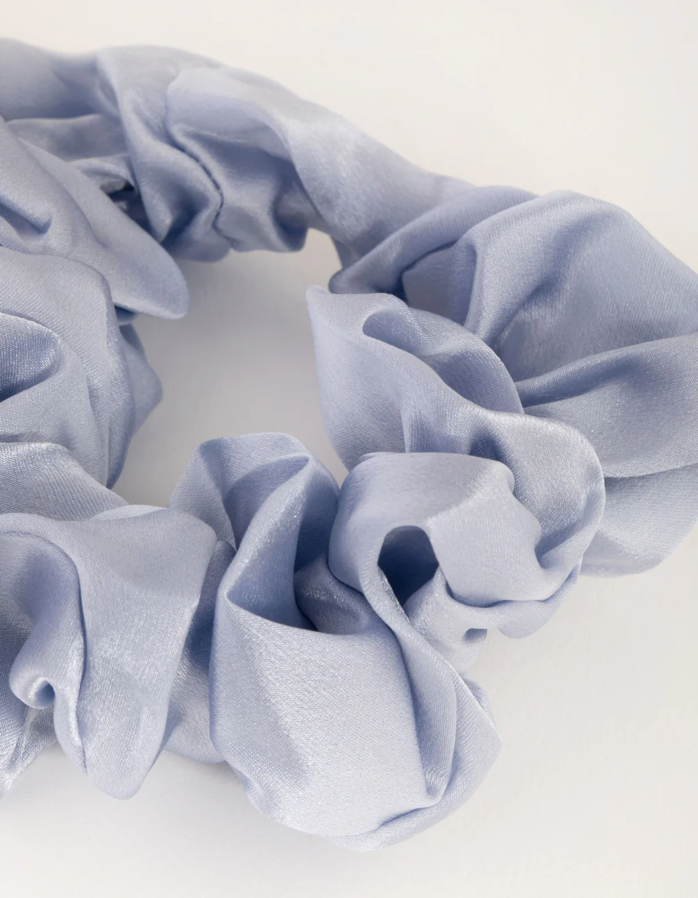 Pastel Blue Silk Oversized Scrunchie - Image 3