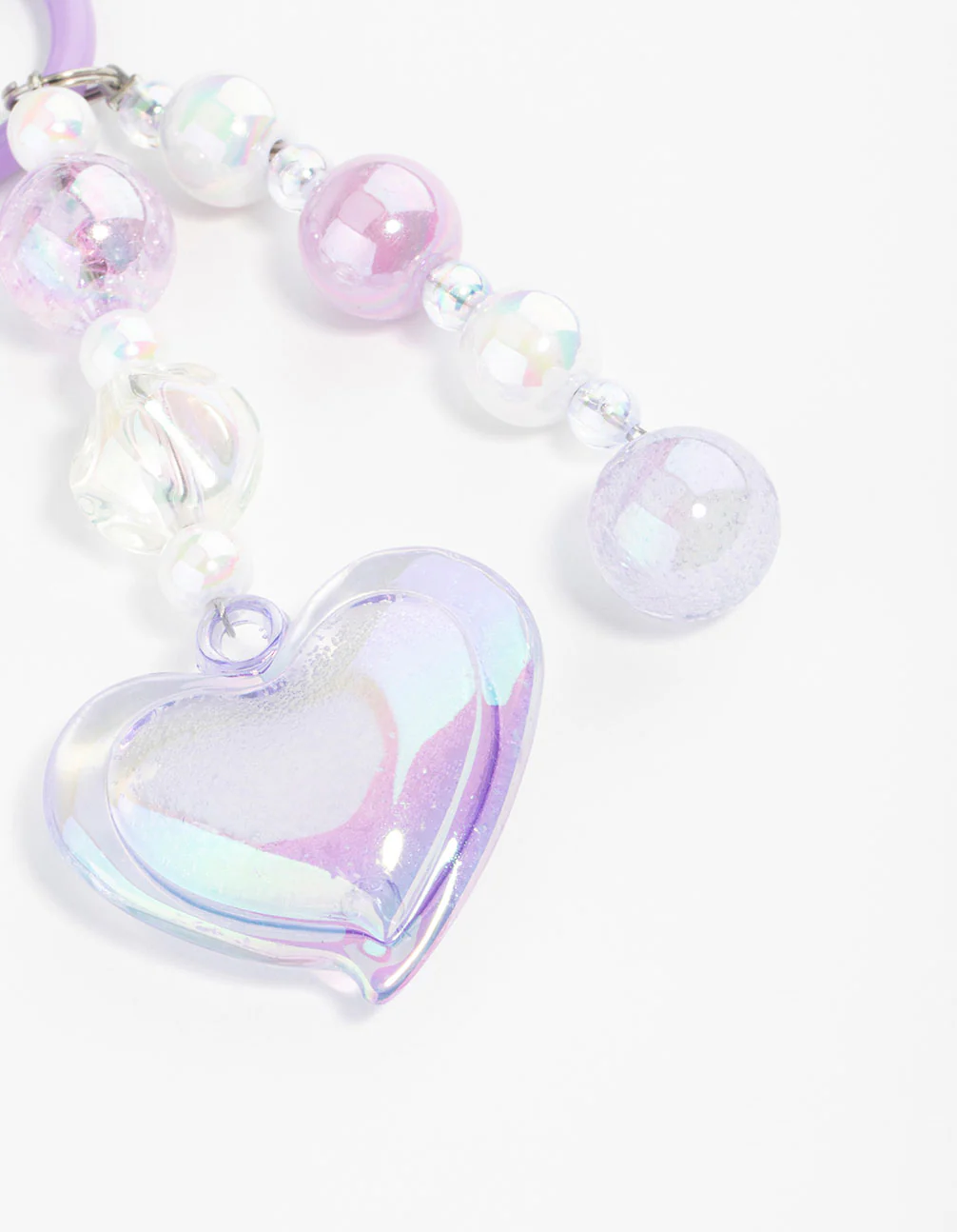 Purple  Large Heart Keychain - Image 2