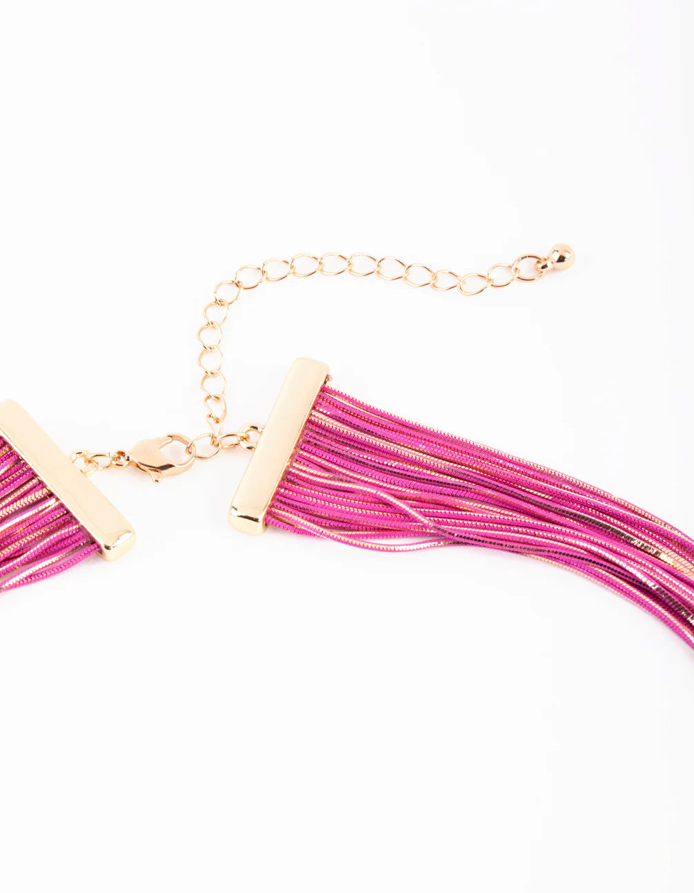 Pink Chain Drape Necklace - Image 4