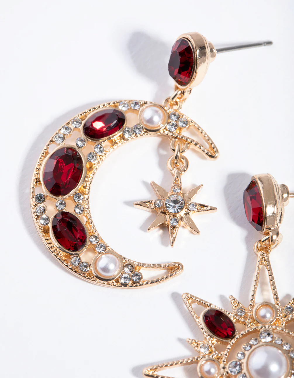 Gold Mini Star & Moon Earrings - Image 2