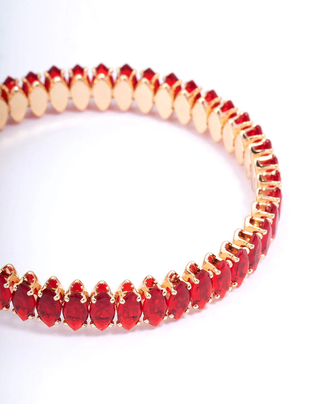 Red Navette Stone Bangle - Image 2