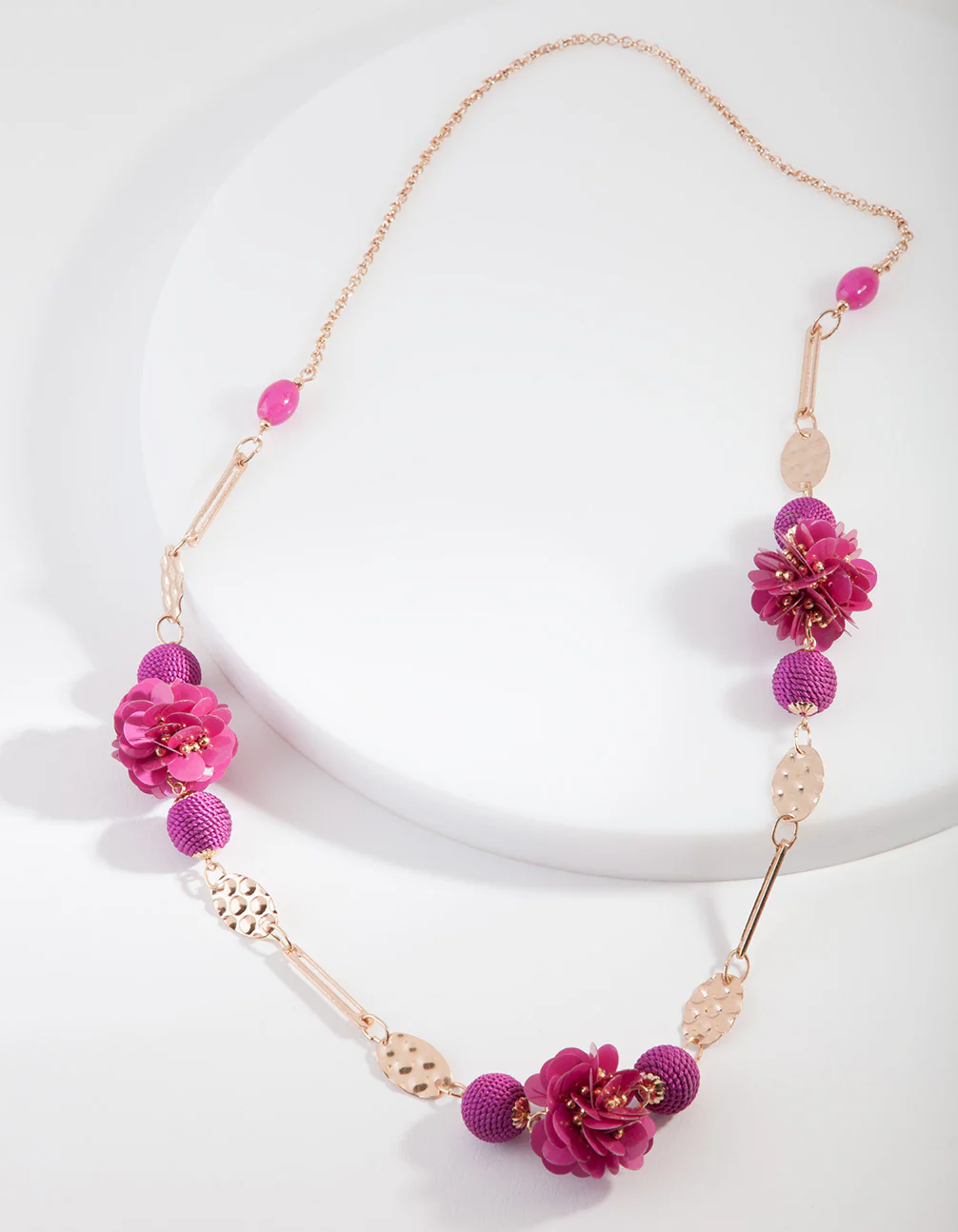 Red Sequin Bead Necklace - Image 2