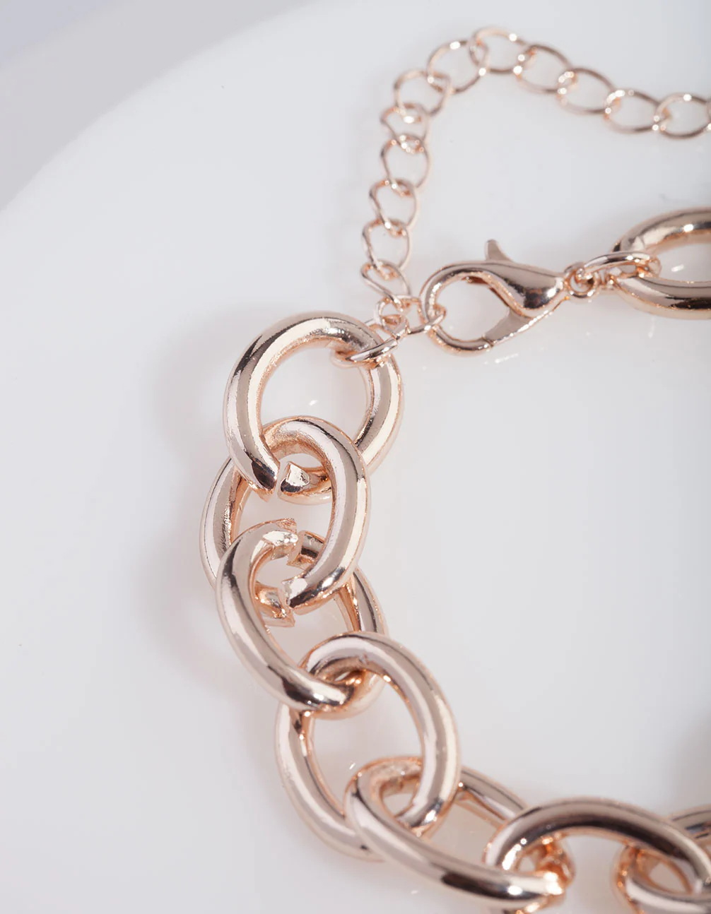 Rose Gold Chain Tassel Bracelet - Image 4