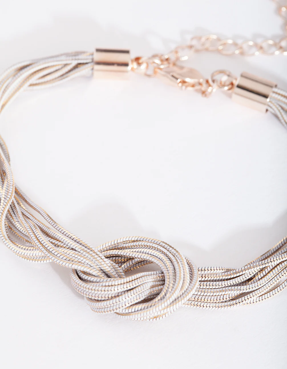 White and Gold Knot Bracelet - Image 2
