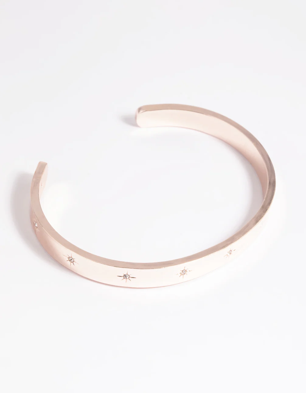 Rose Gold Diamante Star Cuff Bracelet - Image 3