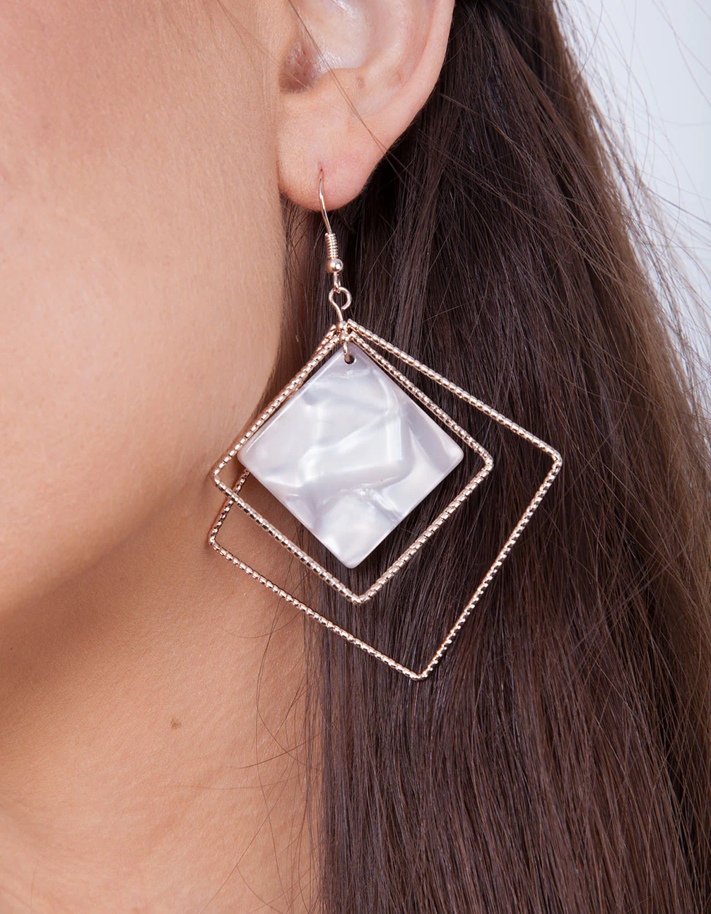 Rose Gold Irredescent Earrings - Image 3