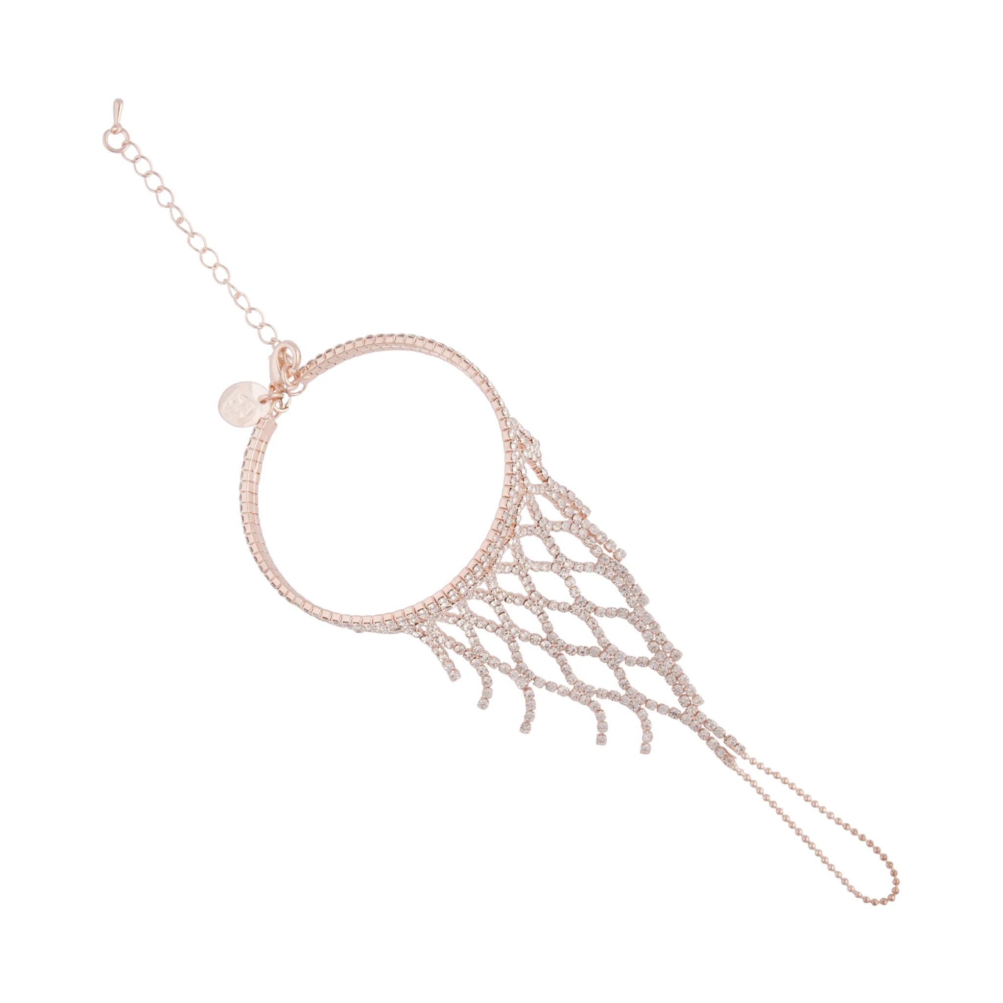 Rose Gold Lattice Cup Chain Hand Chain - Image 2