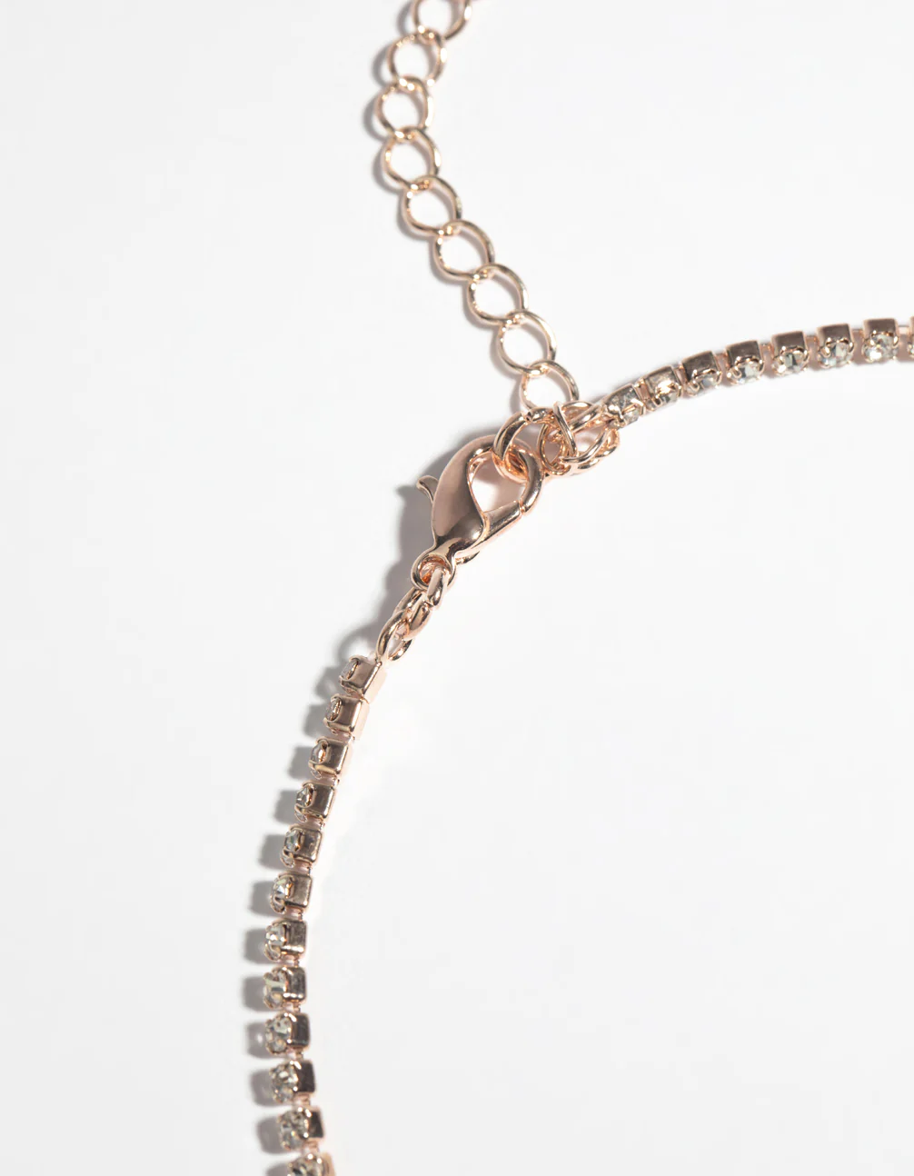 Rose Gold Diamante Necklace & Earrings Set - Image 4