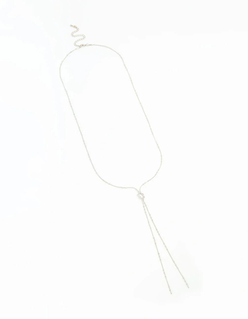 Silver Dainty Y-Necklace - Image 2