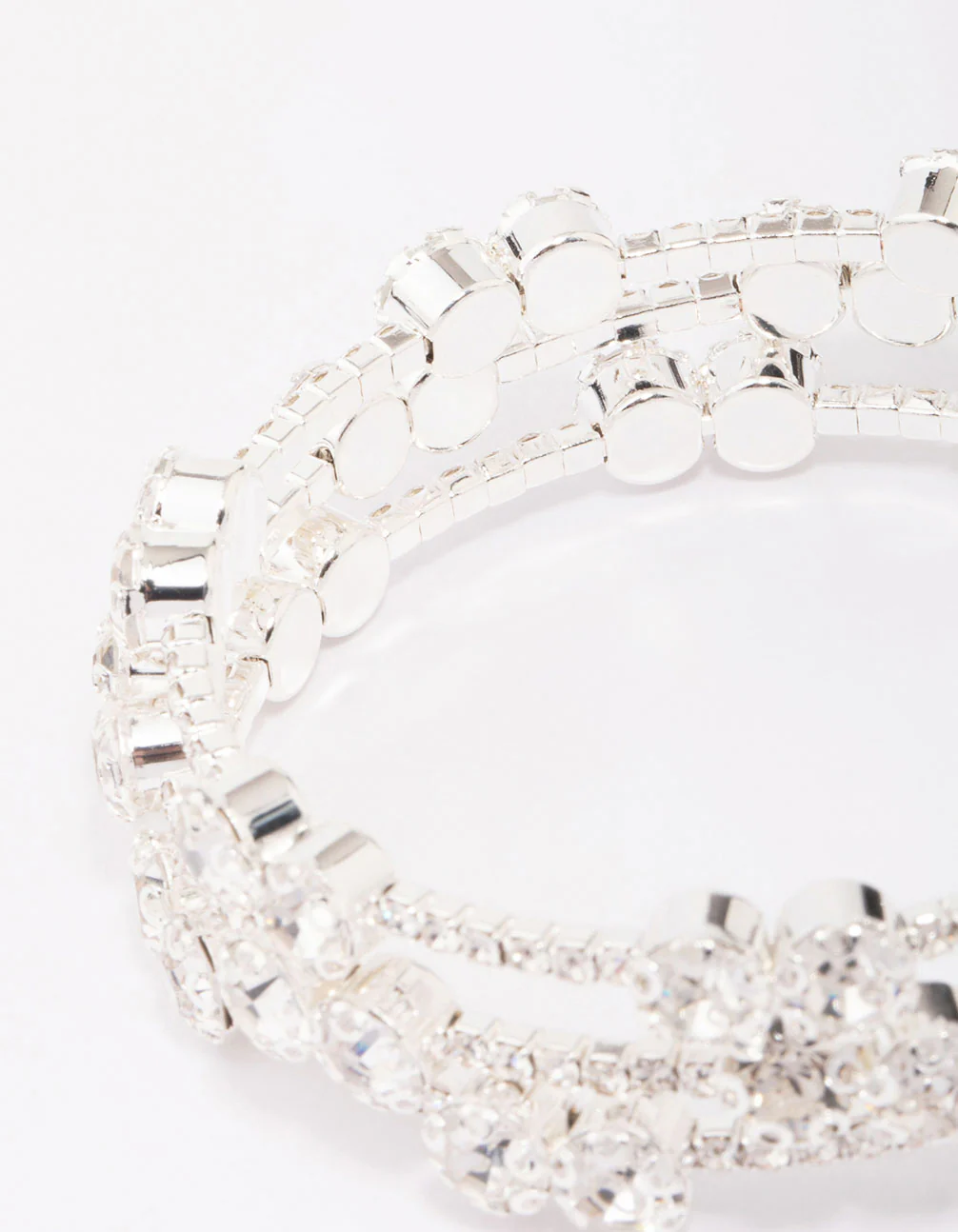 Silver Diamante Layered Bracelet - Image 3
